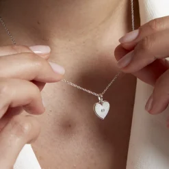 Collier Erina Argent Blanc Nacre Oxyde De Zirconium