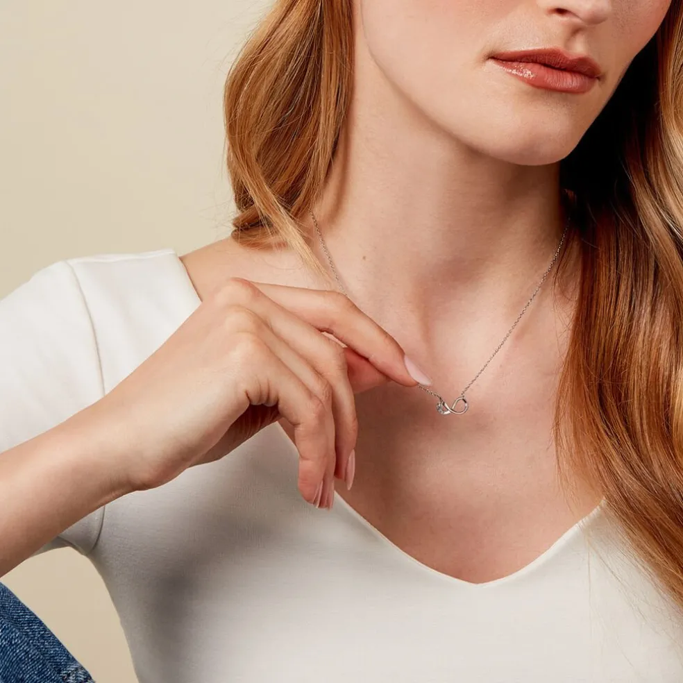 Collier Eryka Argent Blanc Oxyde De Zirconium