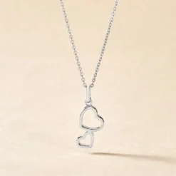 Collier Estina Argent Blanc