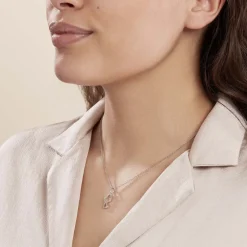 Collier Estina Argent Blanc