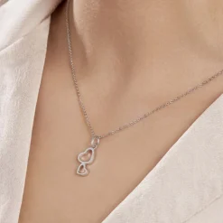 Collier Estina Argent Blanc