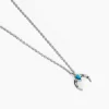 Collier Estrid Argent Blanc Turquoise