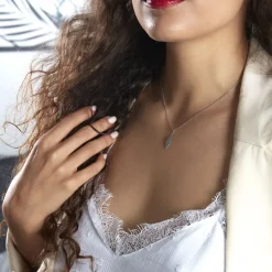 Collier Euriell Argent Blanc