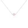 Collier Evren Argent Blanc Quartz Rose