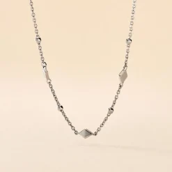 Collier Fancy Argent Blanc