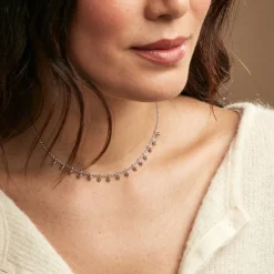 Collier Fancy Argent Blanc