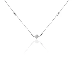 Collier Fancy Argent Blanc