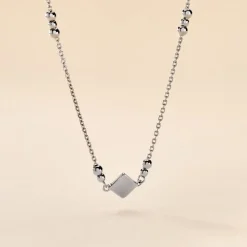 Collier Fancy Argent Blanc