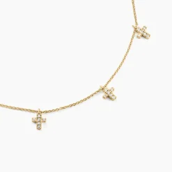 Collier Fatos Plaqué Or Jaune Oxyde De Zirconium