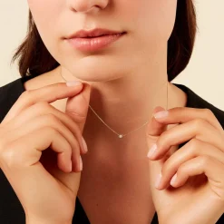 Collier Fenton Or Jaune Oxyde De Zirconium