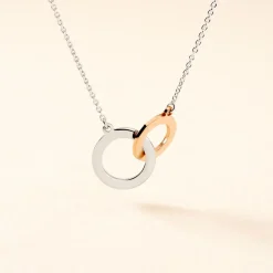 Collier Fethi Argent Bicolore