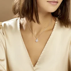 Collier Fidjy Argent Blanc Oxyde De Zirconium