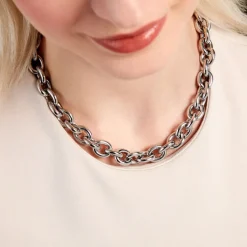 Collier Fira Acier Blanc