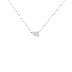Collier Flamen Argent Blanc Oxyde De Zirconium
