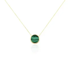 Collier Florica Or Jaune Malachite