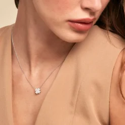 Collier Fortunata Argent Blanc Oxyde De Zirconium