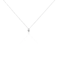 Collier Gally Or Blanc Diamant