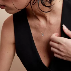 Collier Gatsby Or Jaune Oxyde De Zirconium