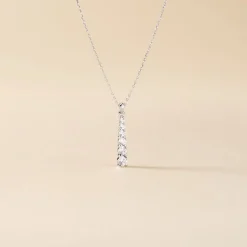 Collier Georas Or Blanc Oxyde