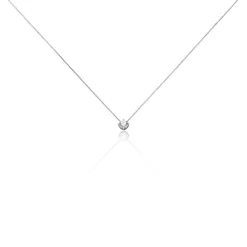 Collier Germinie Argent Blanc Oxyde De Zirconium