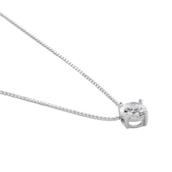 Collier Germinie Argent Blanc Oxyde De Zirconium