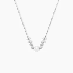 Collier Giacobbe Argent Blanc Perle De Culture