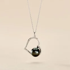 Collier Gian Or Blanc Perle De Tahiti Diamant