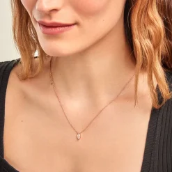 Collier Giulette Argent Rose Oxyde De Zirconium