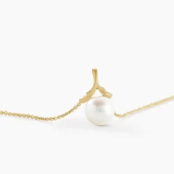 Collier Gladdie Or Jaune Perle De Culture