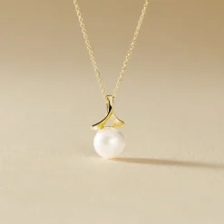 Collier Gladdie Or Jaune Perle De Culture