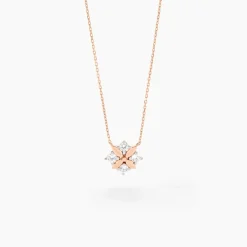 Collier Gladysse Or Rose Oxyde De Zirconium