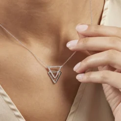 Collier Glorya Argent Blanc Oxyde De Zirconium