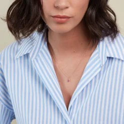 Collier Goutte Or Jaune Rubis