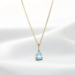 Collier Goutte Or Jaune Topaze