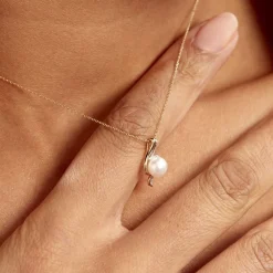 Collier Grazilla Or Bicolore Perle De Culture Et Diamant