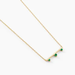 Collier Green Peas Or Jaune Emeraude