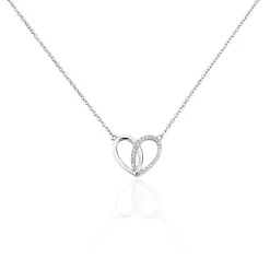 Collier Guilia Argent Blanc Oxyde De Zirconium