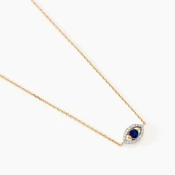 Collier Hajnal Or Jaune Topaze Oxyde De Zirconium