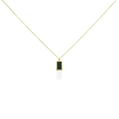 Collier Hallie Or Jaune Malachite