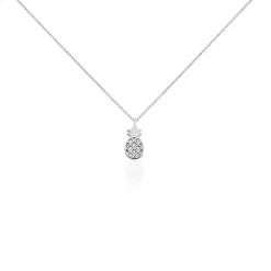Collier Harold Argent Blanc Oxyde De Zirconium