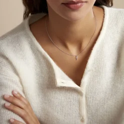 Collier Haïvy Argent Blanc Oxyde De Zirconium