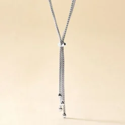 Collier Haziza Argent Blanc