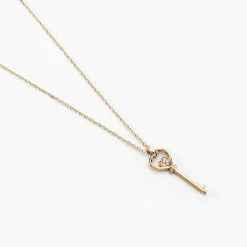 Collier Heartkey Or Jaune Diamant