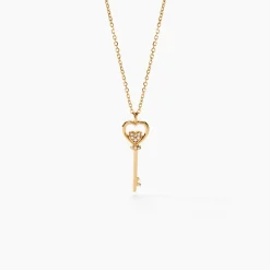Collier Heartkey Or Jaune Diamant
