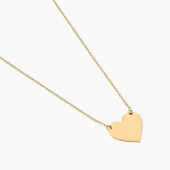 Collier Helenia Coeur Gravable Or Jaune