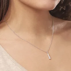 Collier Henriet Argent Blanc Oxyde De Zirconium
