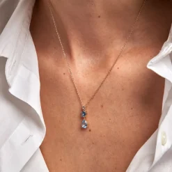 Collier Huffie Plaqué Or Jaune Pierre D'imitation