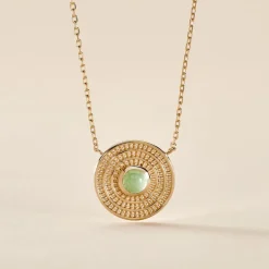 Collier Hugolin Plaqué Or Aventurine