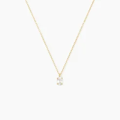 Collier Husam Or Jaune Oxyde De Zirconium