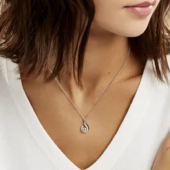 Collier Indian Drop Argent Blanc Oxyde De Zirconium